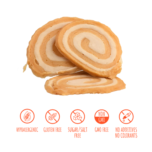 Recompense pentru câini MAVSY, Philadelphia cu somon si icre rosii, 100 g, produs în utilizare