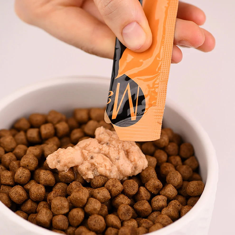 Recompense pentru pisici MAVSY, sub forma de iepure in tocana in sos de kaki copt cu seminte de chia, 75 g, pictograme caracteristici produs