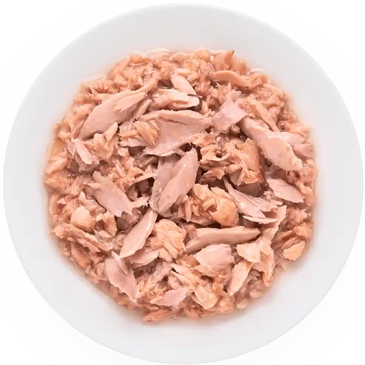 Hrana umeda pentru pisici Grandorf, cu Filet de Ton si Somon, produs în utilizare