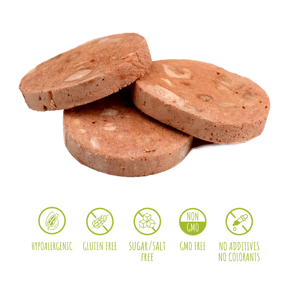 Recompense pentru câini MAVSY, foie gras din rata cu mar caramelizat, 50 g