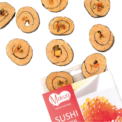 Recompense pentru câini MAVSY, sushi cu somon si icre rosii, 50 g