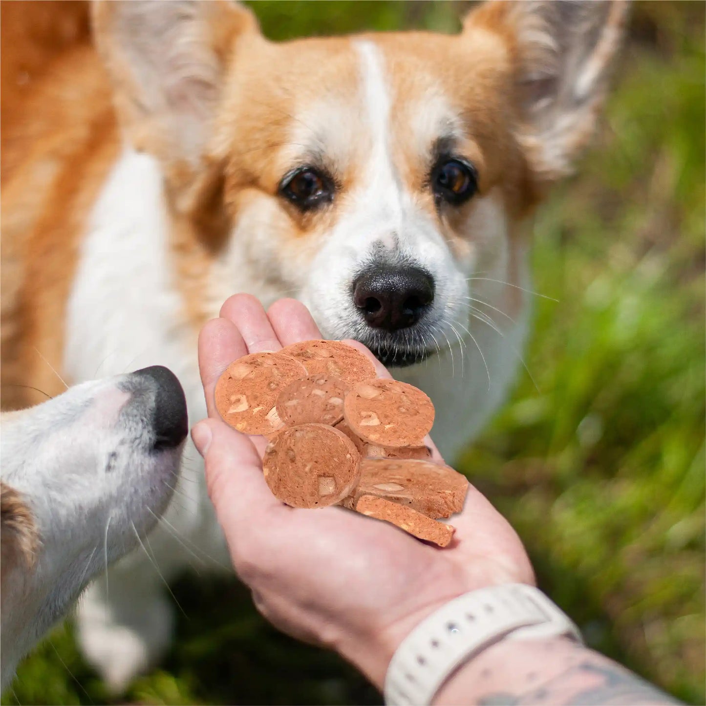 Recompense pentru câini MAVSY, foie gras din rata cu mar caramelizat, 50 g