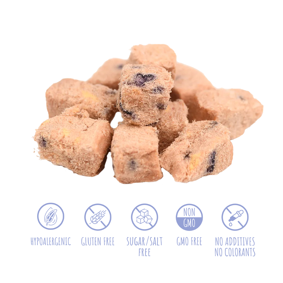 Recompense pentru câini MAVSY, sufleu din curcan cu afine, 50 g