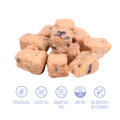 Recompense pentru câini MAVSY, sufleu din curcan cu afine, 50 g