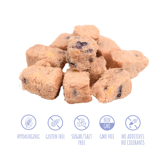 Recompense pentru câini MAVSY, sufleu din curcan cu afine, 50 g