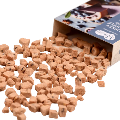 Recompense pentru câini MAVSY, sufleu din curcan cu afine, 50 g