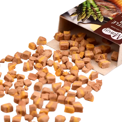 Recompense pentru câini MAVSY, din carne de miel cu sparanghel in sos olandez, 50 g, aspect produs