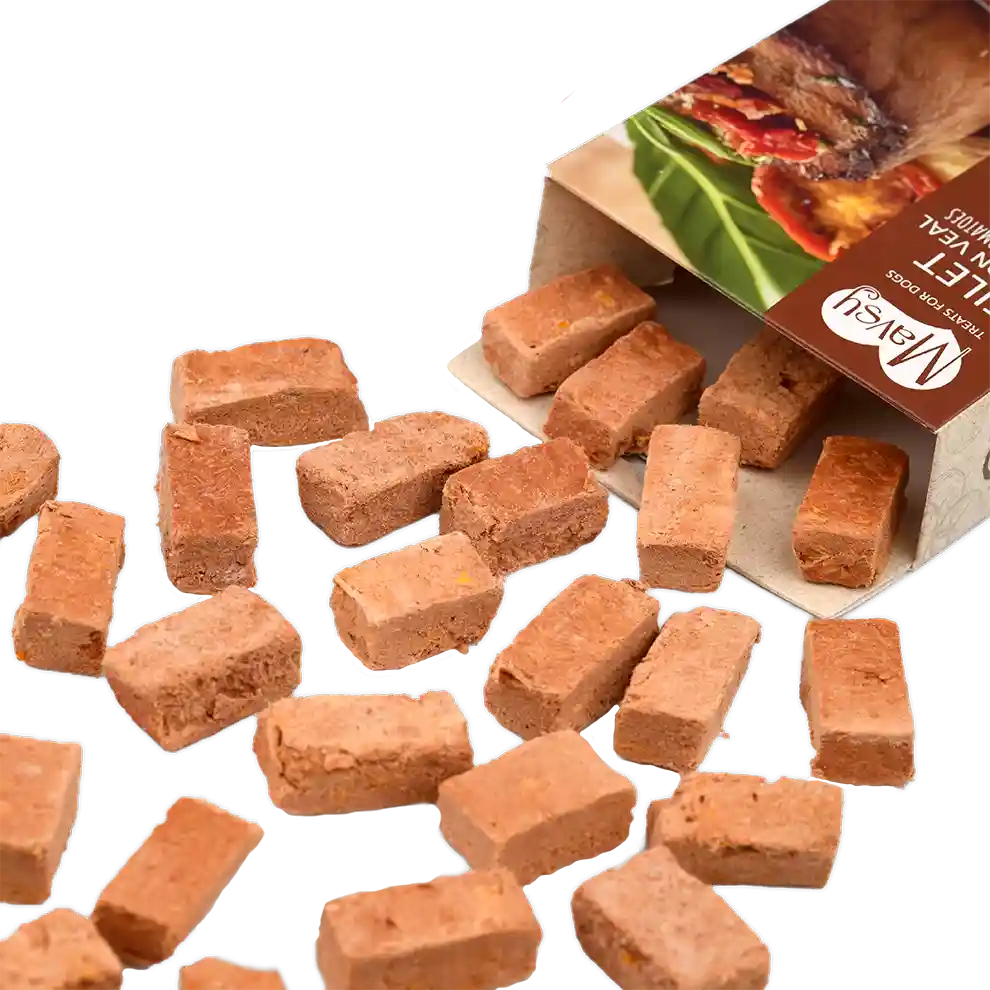 Recompense pentru câini MAVSY, filet mignon din vita cu rosii uscate, 50 g