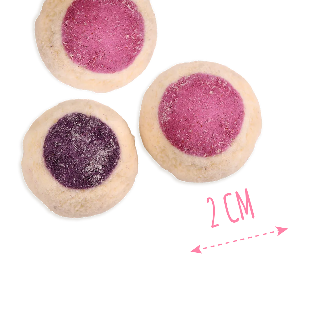 Recompense pentru câini MAVSY, panna cotta cu iaurt si fructe de padure, 50 g, prezentare produs și ambalaj