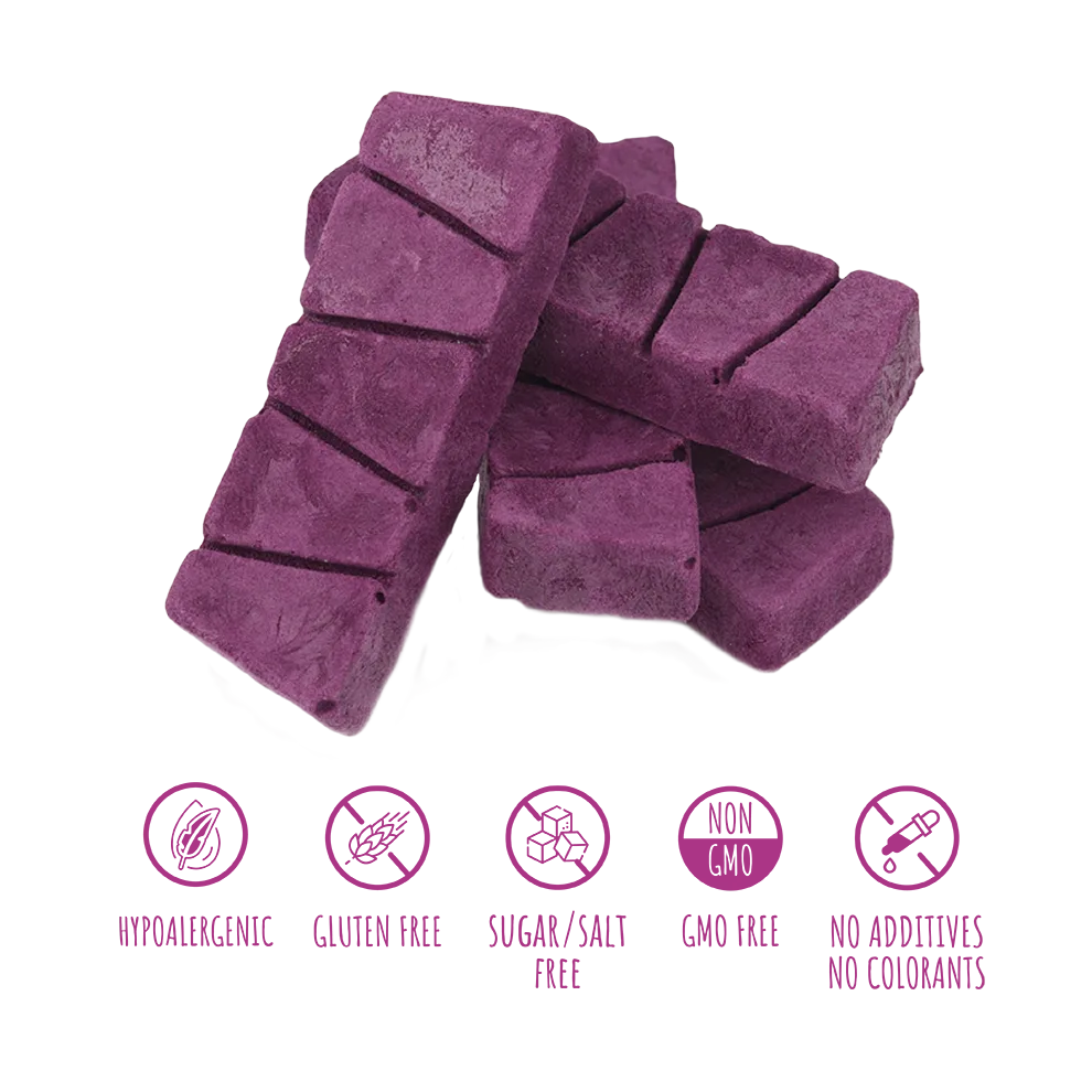 Лакомства за кучета MAVSY, шоколадов фондан с лилав картоф, 50 г