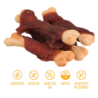 Recompense pentru câini MAVSY, ciocanel de rata cu calciu, 100 g