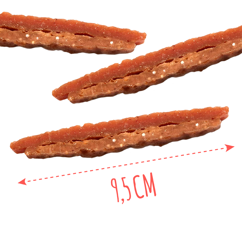 Лакомства за кучета MAVSY, карпачо от заек и печена патица в сос от червени боровинки, 100 г