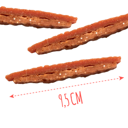 Лакомства за кучета MAVSY, карпачо от заек и печена патица в сос от червени боровинки, 100 г