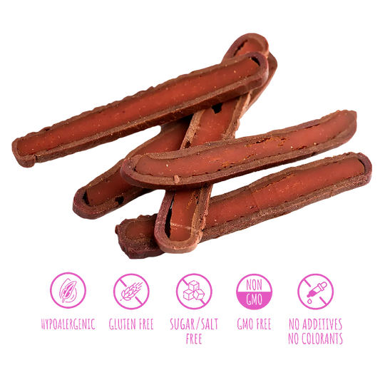 Recompense pentru câini MAVSY, basturma din carne de oaie si cartof violet, 100 g