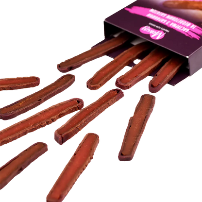 Лакомства за кучета MAVSY, овче бастурма и лилав картоф, 100 г