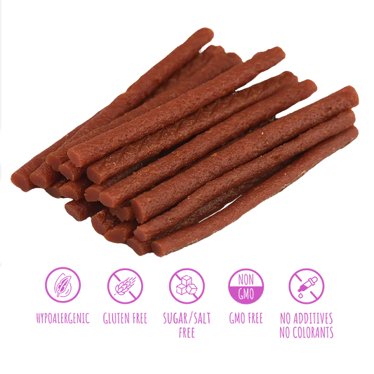 Recompense pentru câini MAVSY, sticks cu rata pentru ingrijirea dintilor si gingiilor, 120 g