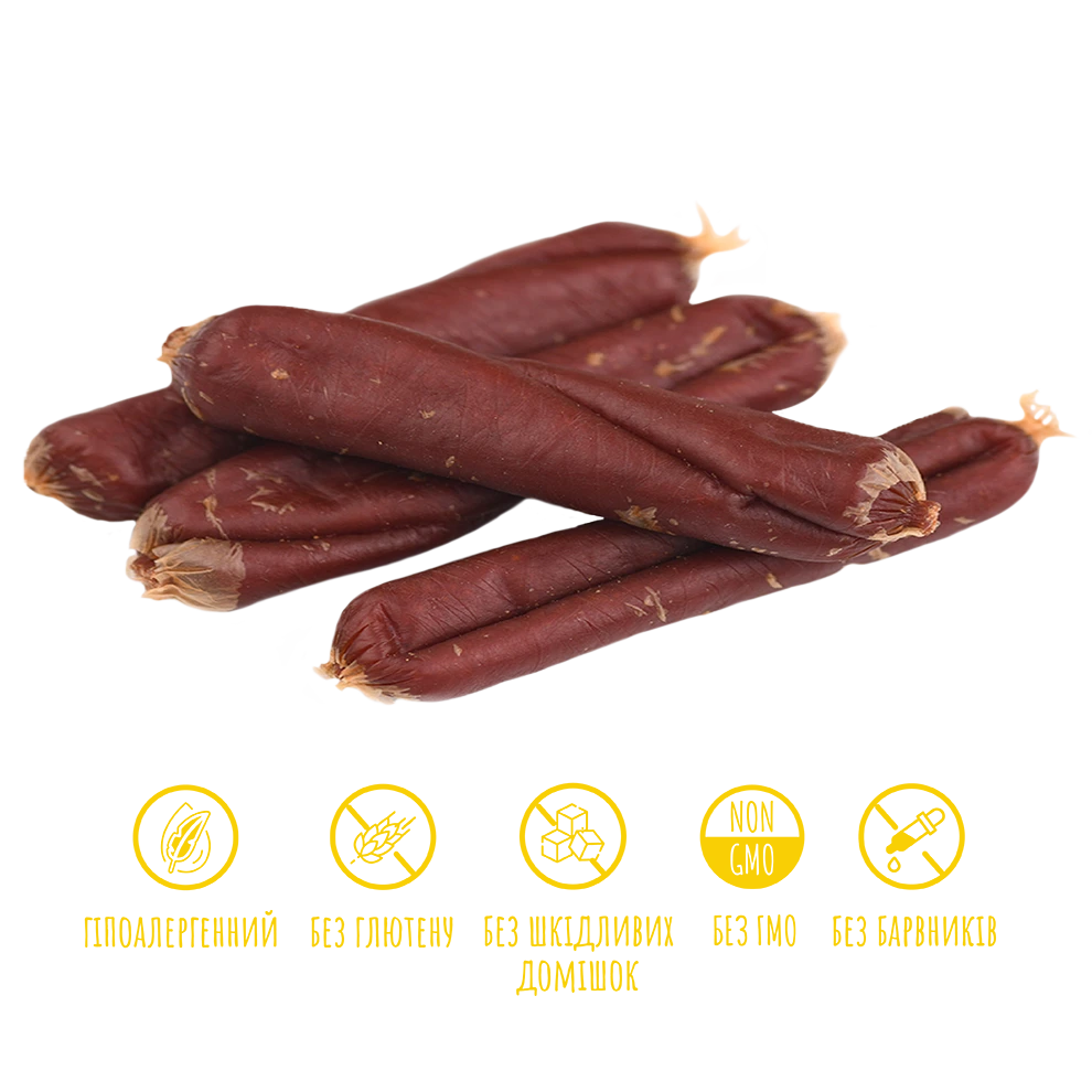 Recompense pentru câini MAVSY, mici cu rata, 100 g, produs în utilizare