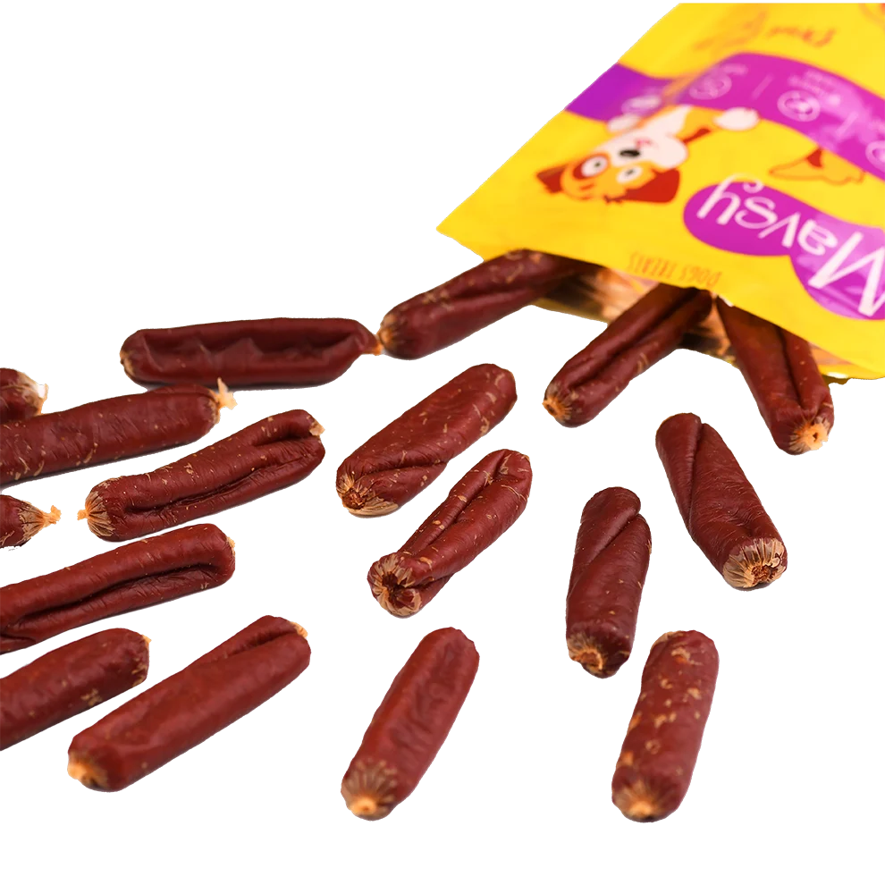 Recompense pentru câini MAVSY, mici cu rata, 100 g, aspect produs