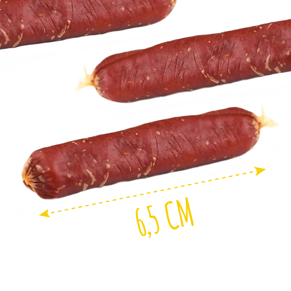 Recompense pentru câini MAVSY, mici cu rata, 100 g, prezentare produs și ambalaj
