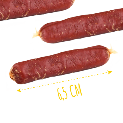 Recompense pentru câini MAVSY, mici cu rata, 100 g, prezentare produs și ambalaj