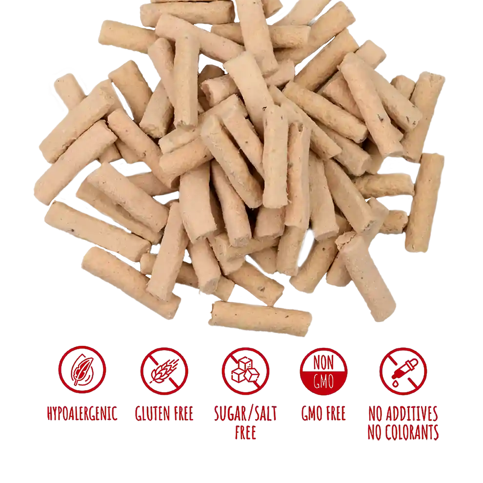 Recompense pentru câini MAVSY, pateu de strut cu sos de merisoare, 50 g