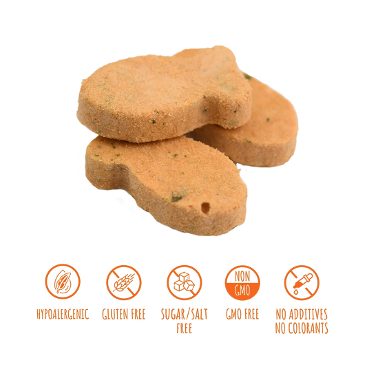 Recompense pentru câini MAVSY, carpaccio din somon cu spanac, 50 g