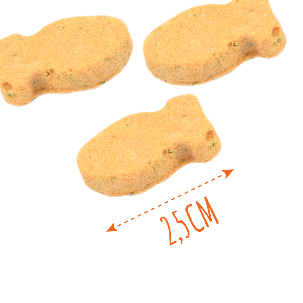 Recompense pentru câini MAVSY, carpaccio din somon cu spanac, 50 g, prezentare produs și ambalaj