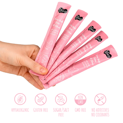 Лакомства за котки MAVSY, без отмиване, с пилешко месо и сьомга, 75 г