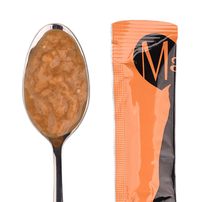 MAVSY Лакомства за котки, Кремообразни сьомгови хапки с миди и червен хайвер за котки, 75 г