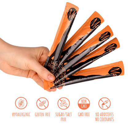 MAVSY Лакомства за котки, Кремообразни сьомгови хапки с миди и червен хайвер за котки, 75 г