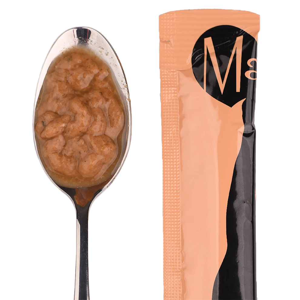 Recompense pentru pisici MAVSY, cu pateu de piept de rata, sufleu de merisor, 75 g, aspect produs