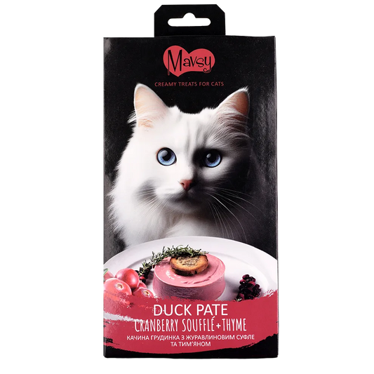 Лакомства за котки MAVSY, филета от сьомга и риба тон с поръска от люцерна и котешка трева за котки, 75 г