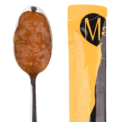 Лакомства за котки MAVSY, веган ябълков мармалад със семена от живовляк и нотка котешка трева, 75 г