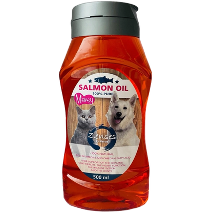 Ulei de somon MAVSY, pentru câini și pisici, 500 ml, ambalaj produs