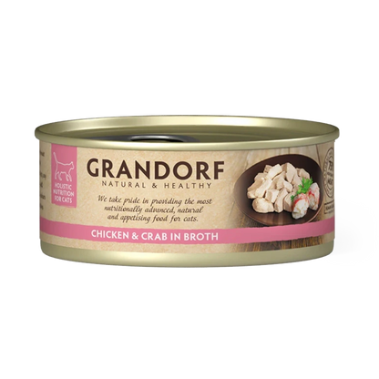 Hrana umeda pentru pisici, Grandorf, Pui/crab, ambalaj produs