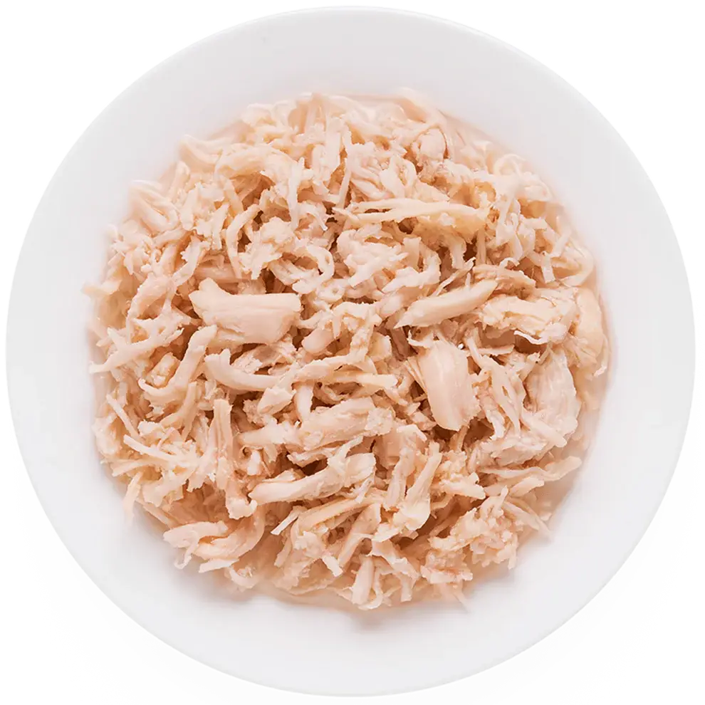 Hrana umeda pentru pisici, Grandorf, Pui, 70 g, produs în utilizare