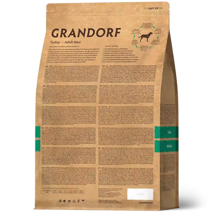 Hrana uscata pentru câini Grandorf, Curcan, pentru rase mari, aspect produs